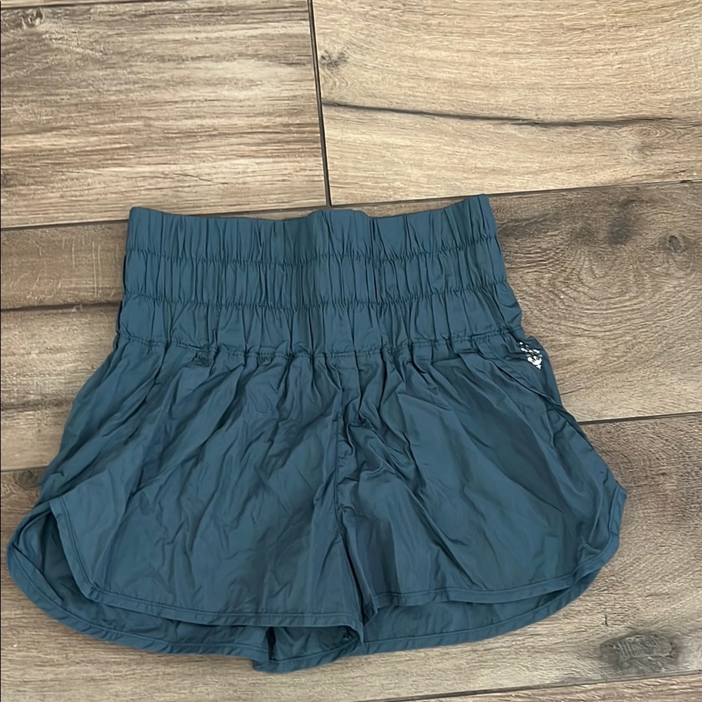 Teal High-Waisted Athletic Shorts